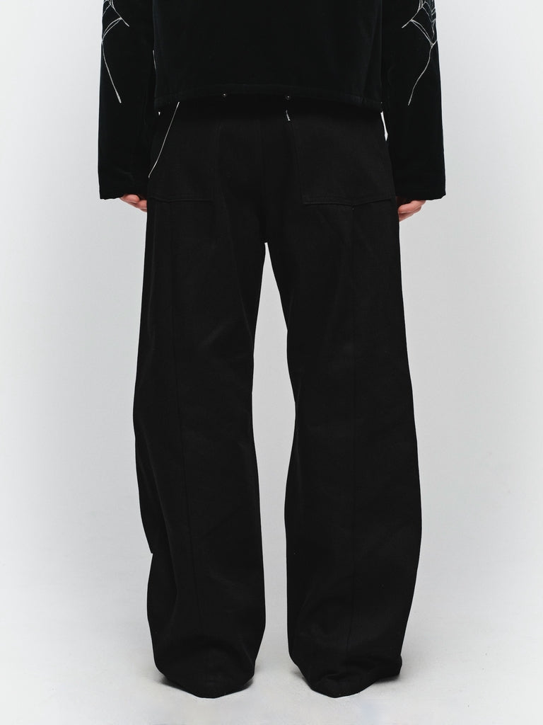 JIEDA　CUT OFF DOUBLE KNEE DENIM PANTS