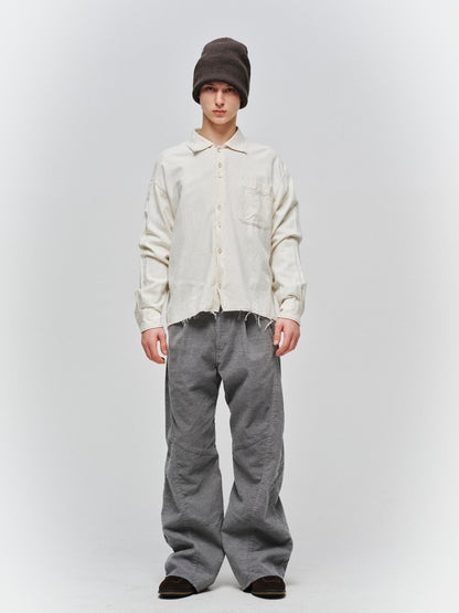 JIEDA　ENGINEERED DRAPING FLARE CORDUROY PANTS