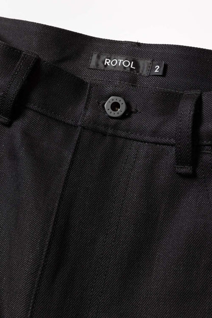 TRIPLE SEAMS 6P DENIM WIDE BLACK
