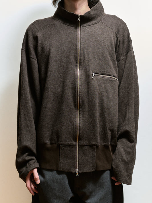 ANCELLM　SHRINK WOOL ZIP UP STAND BLOUSON