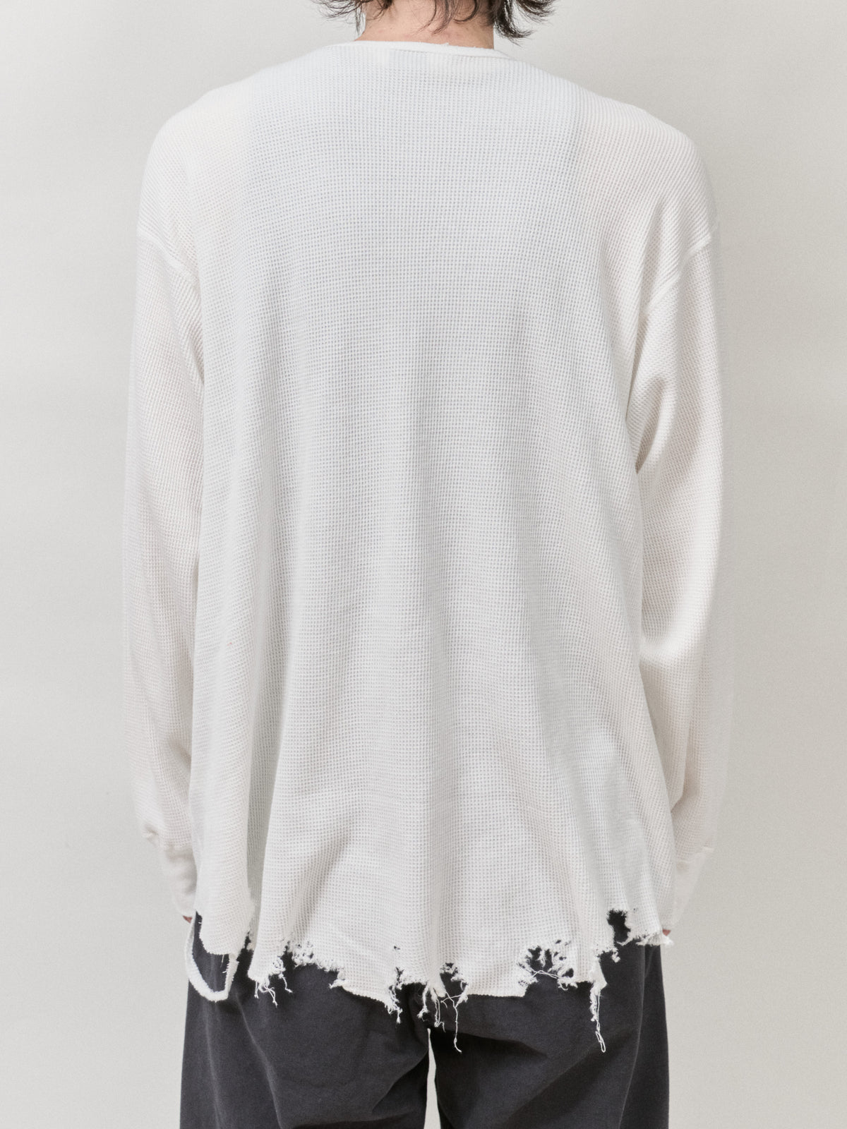 ANCELLM　DAMAGE WAFFLE CREW LS
