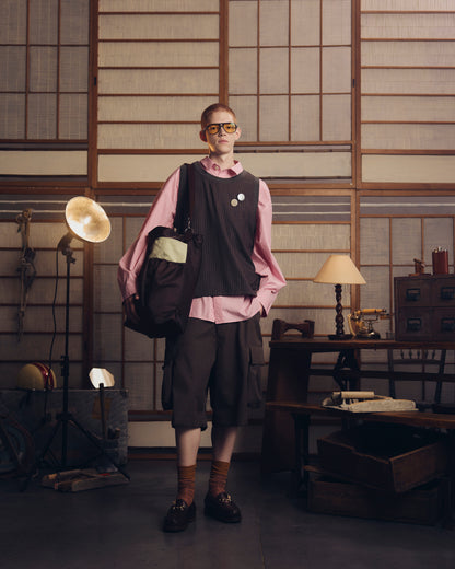 refomed　"KINCHAKU" WOOL TRUNKS