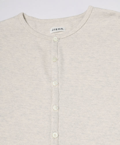 JIEDA　WAFFLE HENRY NECK L/S