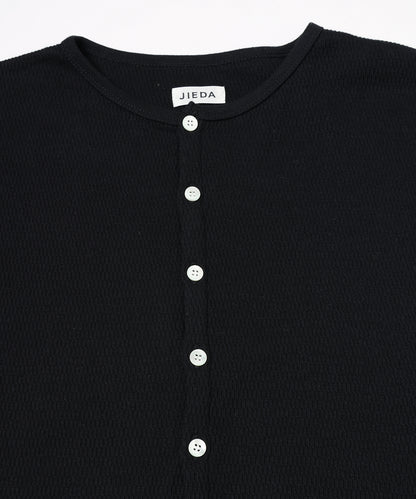 JIEDA　WAFFLE HENRY NECK L/S