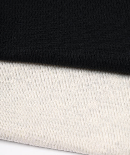 JIEDA　WAFFLE HENRY NECK L/S