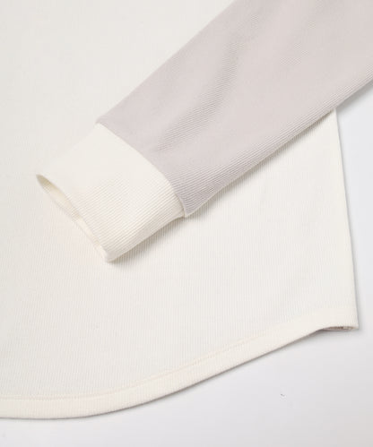 JIEDA　SWITCHING HENRY NECK L/S