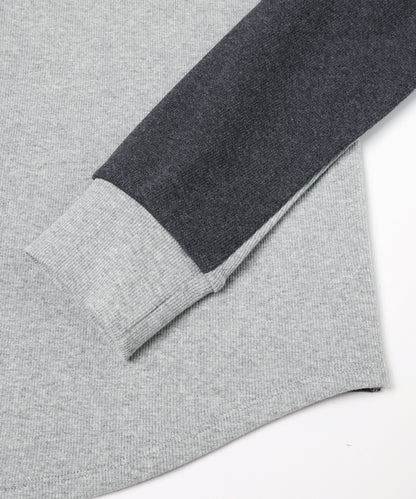 JIEDA　SWITCHING HENRY NECK L/S