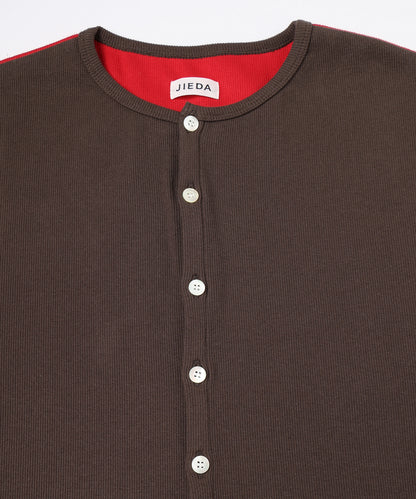 JIEDA　SWITCHING HENRY NECK L/S