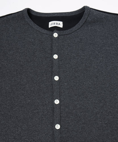 JIEDA　SWITCHING HENRY NECK L/S