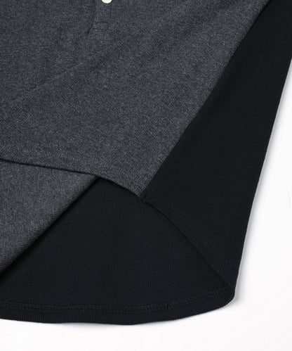 JIEDA　SWITCHING HENRY NECK L/S
