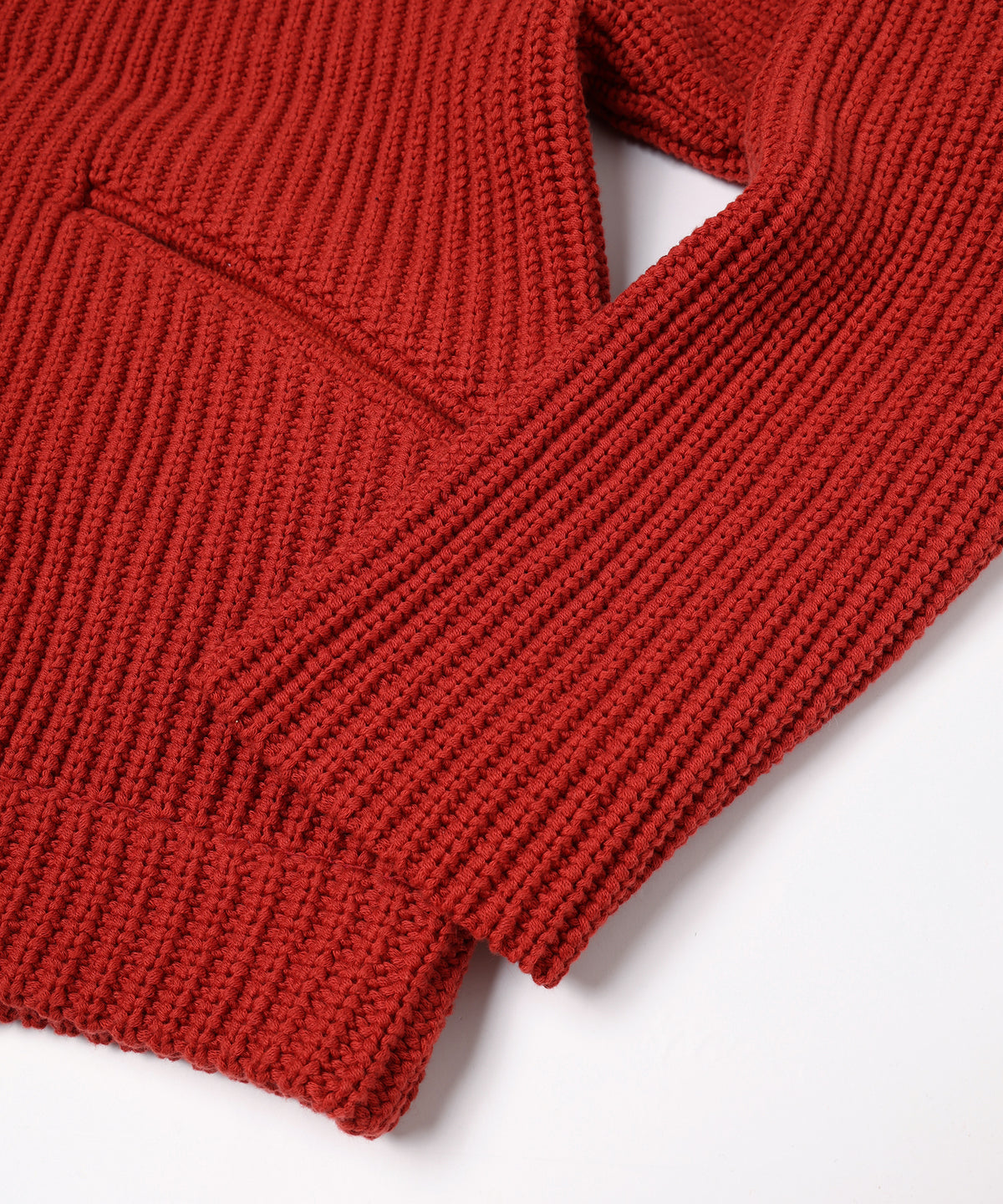 JIEDA　LEATHER-COLLAR KNIT WORK JACKET