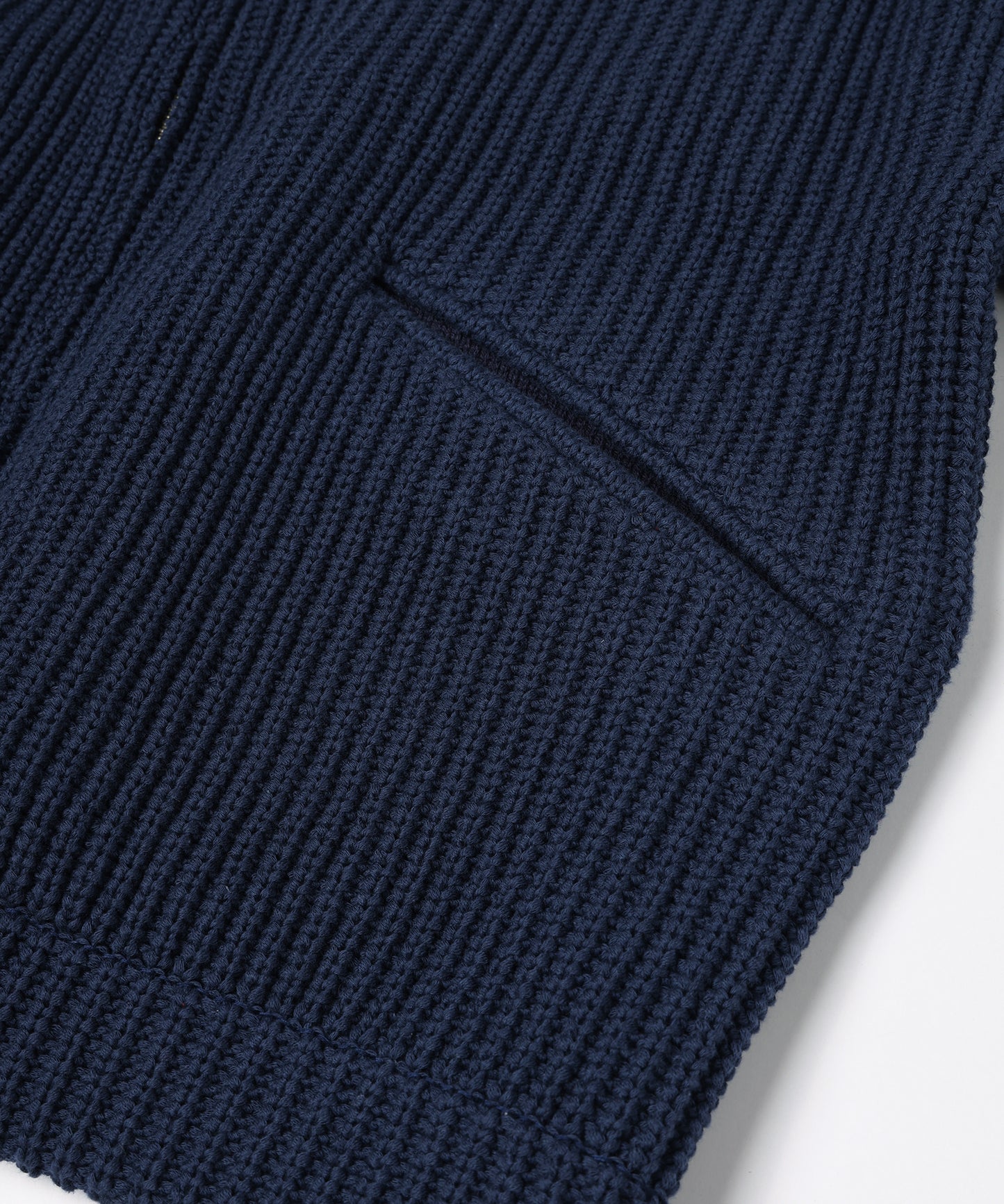 JIEDA　LEATHER-COLLAR KNIT WORK JACKET