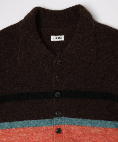 JIEDA　STRIPED KNIT POLO