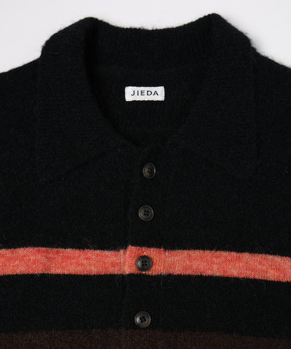 JIEDA　STRIPED KNIT POLO