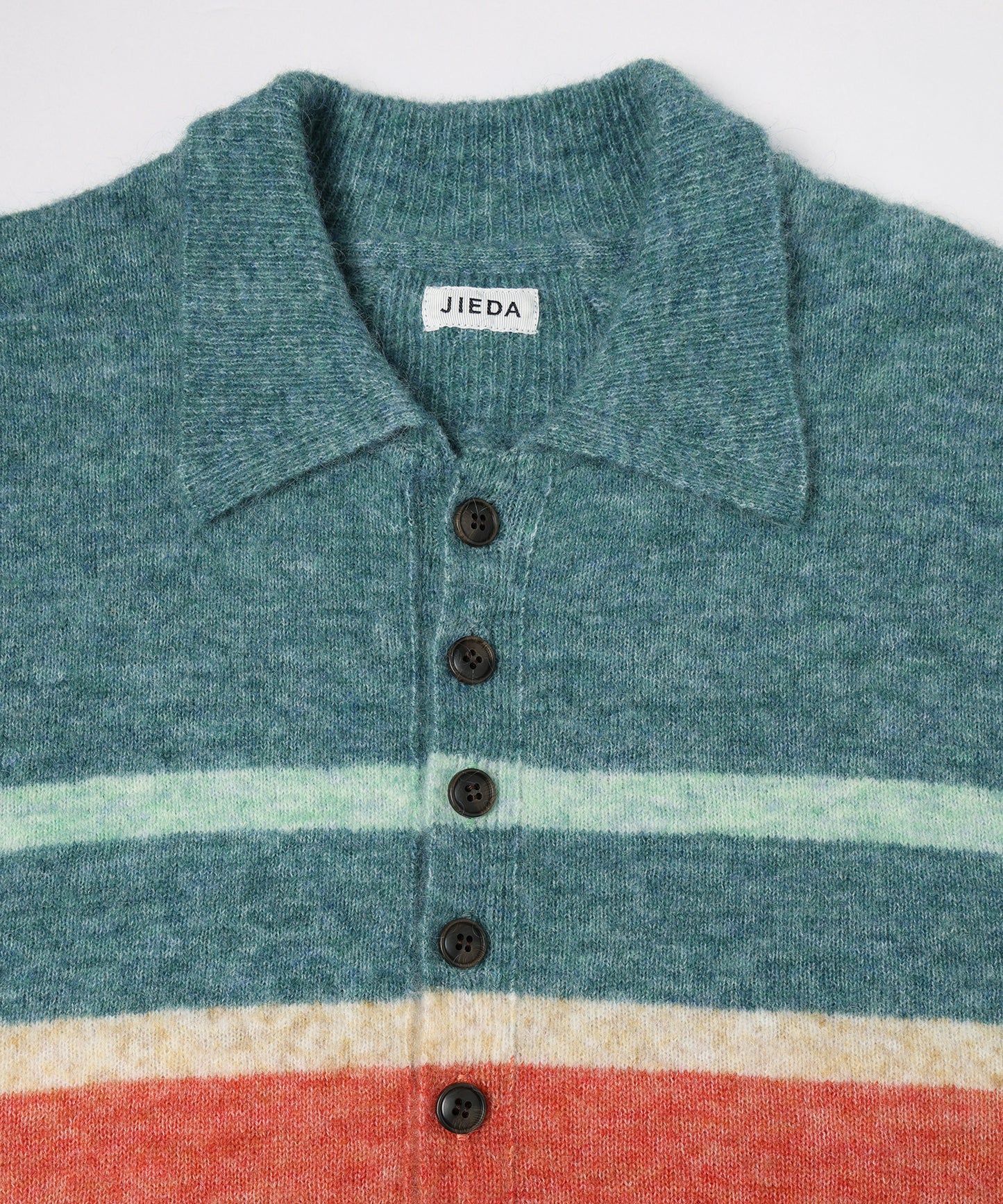 JIEDA　STRIPED KNIT POLO
