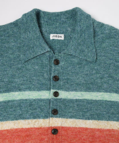 JIEDA　STRIPED KNIT POLO