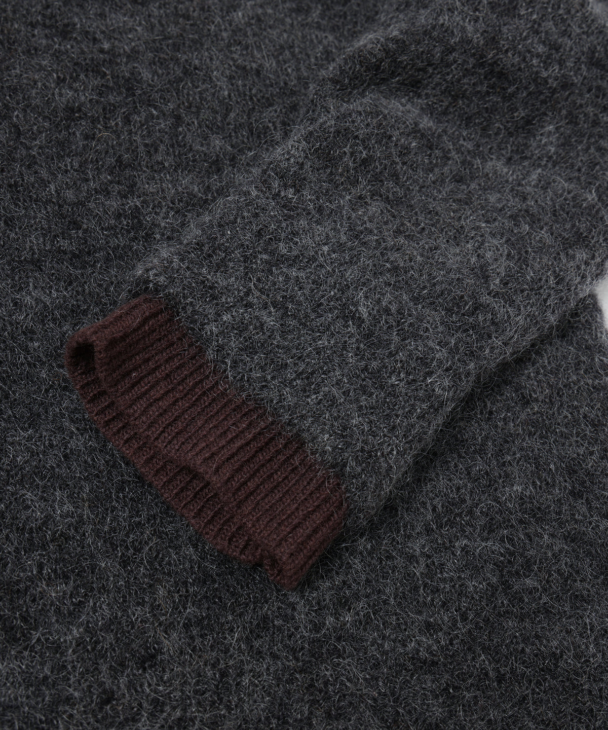 JIEDA　LAYERED MOHAIR KNIT SHIRT