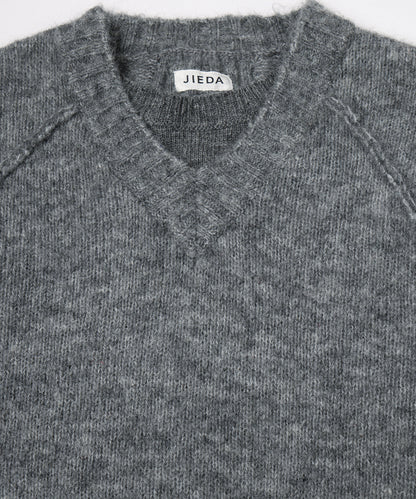 JIEDA　LAYERED MOHAIR V-NECK SWEATER