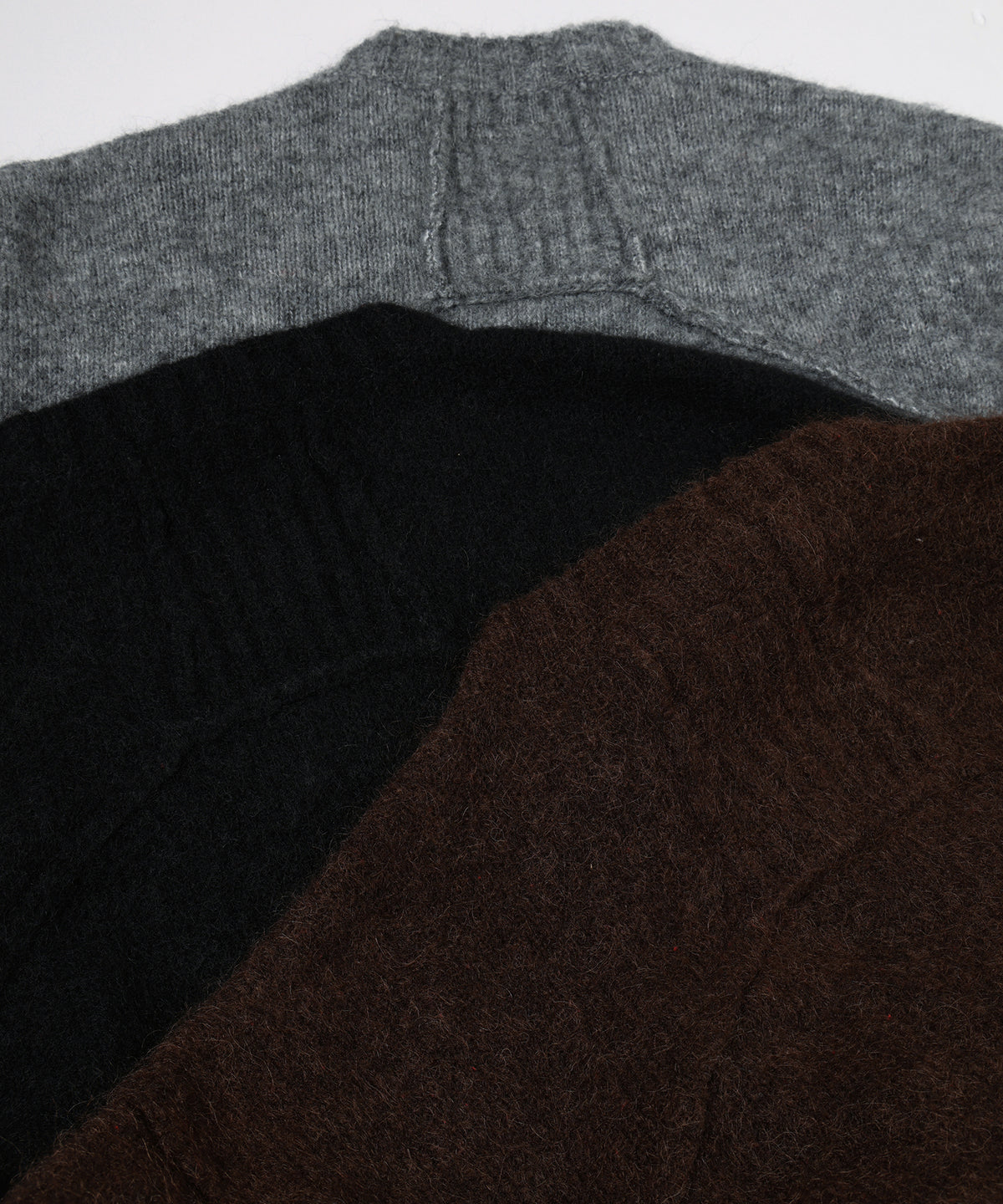 JIEDA　LAYERED MOHAIR V-NECK SWEATER