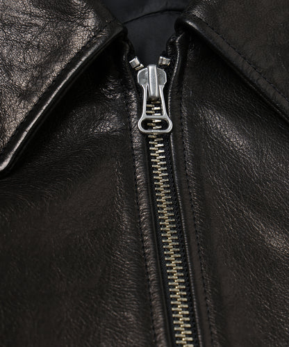 JIEDA　DRAPING LEATHER JACKET