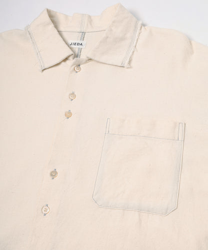 JIEDA　COTTON SILK CUT-OFF SHORT SHIRT