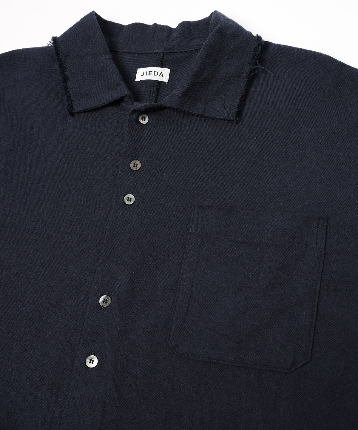 JIEDA　COTTON SILK CUT-OFF SHORT SHIRT