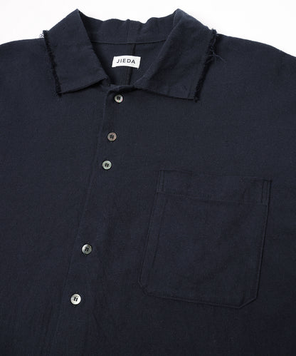 JIEDA　COTTON SILK CUT-OFF SHORT SHIRT