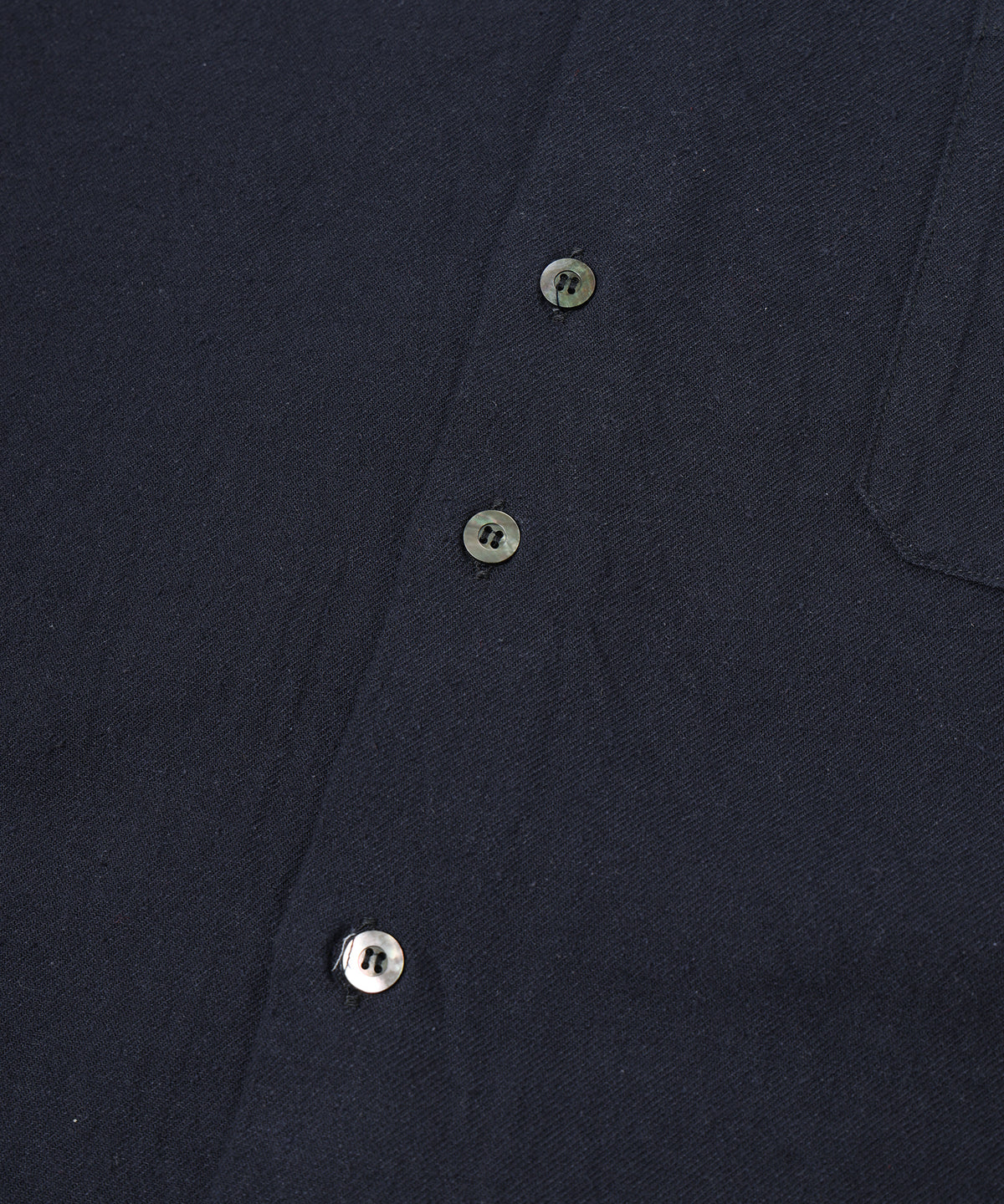 JIEDA　COTTON SILK CUT-OFF SHORT SHIRT