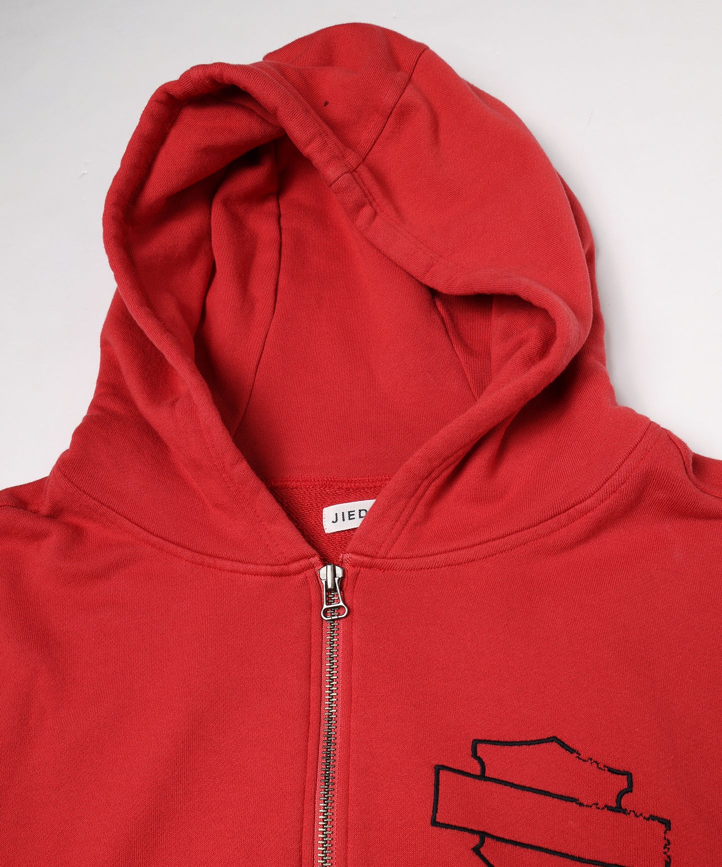 JIEDA　SPYDER-EMBROIDERED SLEEVE HOODIE